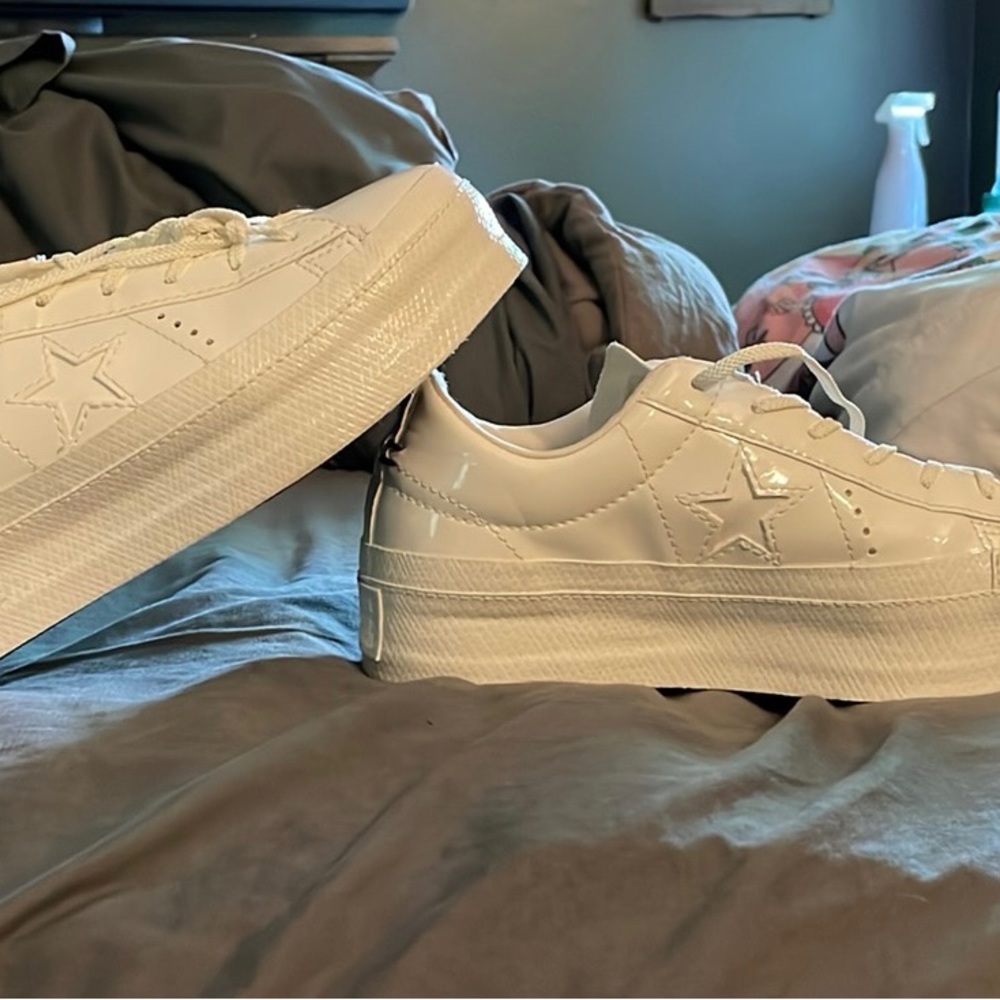 Converse one star platform sneakers